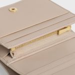 TRIOMPHE COMPACT WALLET IN SHINY CALFSKIN CAPPUCCINO - Image 4